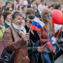 Рекордное количество человек в Хакасии вышли на Первомайское шествие
